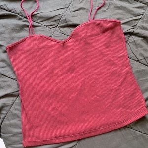 Burgundy Crop Tank Top